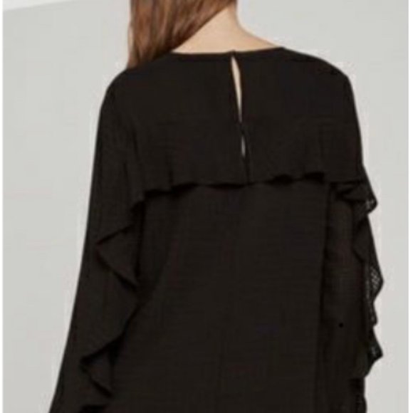 BCBGeneration Black Ruffle Back Shift Dress - Picture 2 of 5